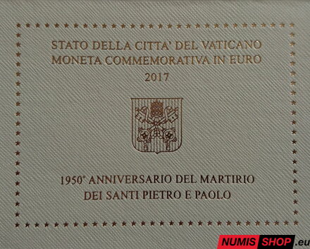 Vatikán 2 euro 2017 - Sv. Peter a Pavol