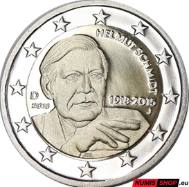 Nemecko 2 euro 2018 - Helmut Schmidt - G - UNC