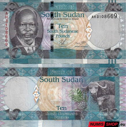 Južný Sudán - 10 pounds - 2011 - UNC