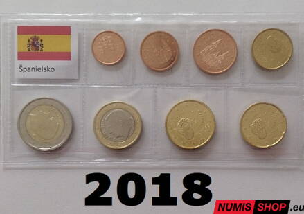Sada Španielsko 2018 - 1 cent - 2 euro - UNC