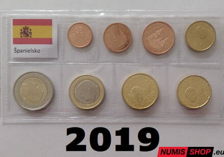 Sada Španielsko 2019 - 1 cent - 2 euro - UNC