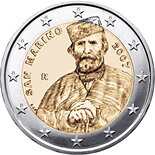 San Maríno 2 euro 2007 - 200. výročie narodenia Giuseppeho Garibaldiho