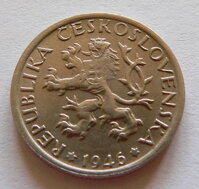 Československo - 1 koruna - 1946 