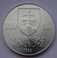 200 Sk Slovensko 1993 - Kollár - PROOF