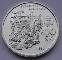 200 Sk Slovensko 1998 - Parný vlak - PROOF