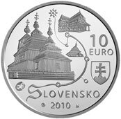 10 eur Slovensko 2010 - Drevené chrámy - PROOF