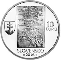 10 eur Slovensko 2016 - Ladislav Nádaši-Jégé - BK
