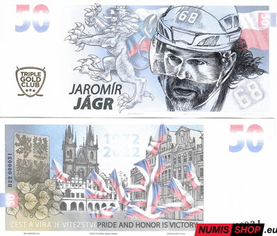 Pamätná bankovka - Jaromír Jágr - 50 let
