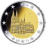 Nemecko 2 euro 2011 - Severné Porýnie-Vestfálsko - komplet 5 ks - UNC