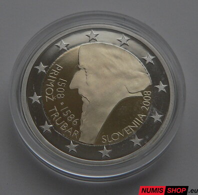 Slovinsko 2 euro 2008 - 500. výročie narodenia Primoža Trubara - PROOF