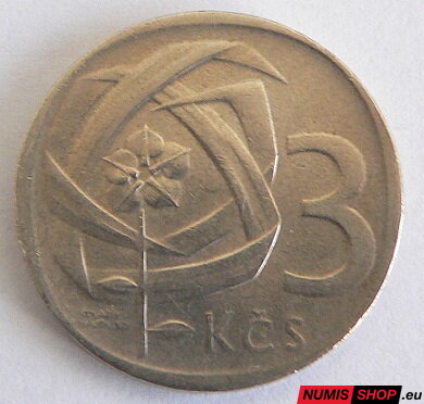 3 koruny - Československo - 1969