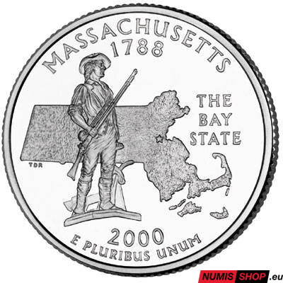 USA Quarter 2000 - Massachusetts - D - UNC