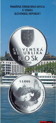 100 Sk Slovensko 1993 - Vznik SR - leták