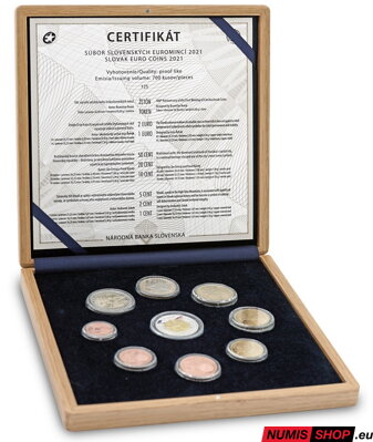 Sada mincí SR 2021 - 100. výročie začatia razby československých mincí - PROOF - luxusné prevedenie
