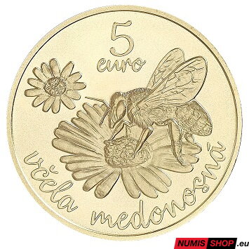 5 eur Slovensko 2021 - Včela medonosná