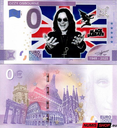 COLOR - 0 euro souvenir - 2025 - Ozzy Osbourne - Black Sabbath