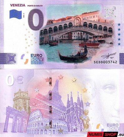 COLOR - 0 euro souvenir - 2025 - Venezia - Ponte di Rialto
