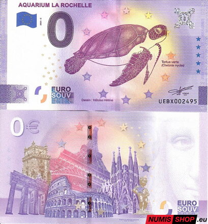 Francúzsko - 0 euro souvenir - Aquarium la Rochelle
