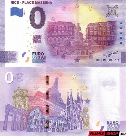 Francúzsko - 0 euro souvenir - Nice - Place Masséna