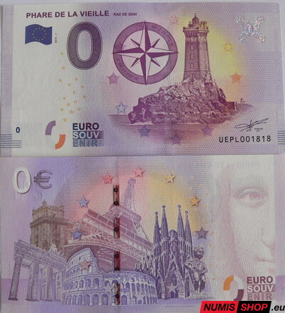 Francúzsko - 0 euro souvenir - Phare de la Vieille