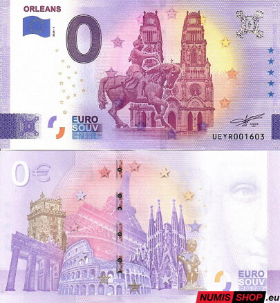 Francúzsko - 0 euro souvenir - Orléans