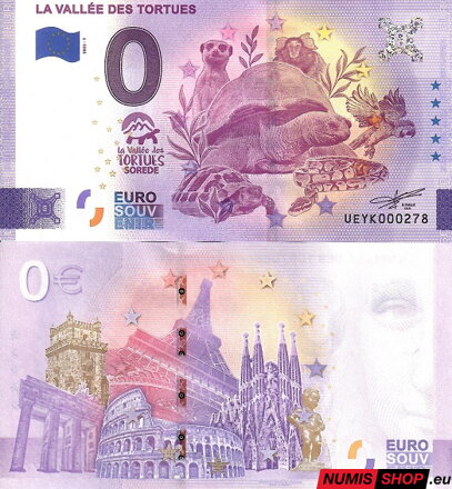 Francúzsko - 0 euro souvenir - La Vallée des Tourtes