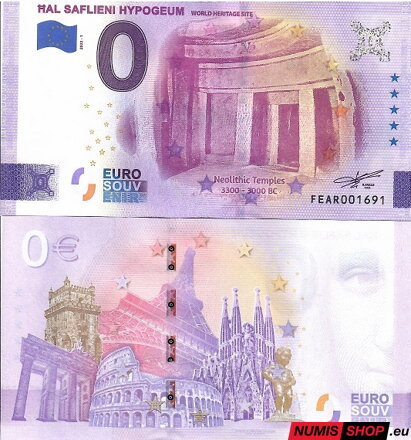 Malta - 0 euro souvenir - Hal Saflieni Hypogeum