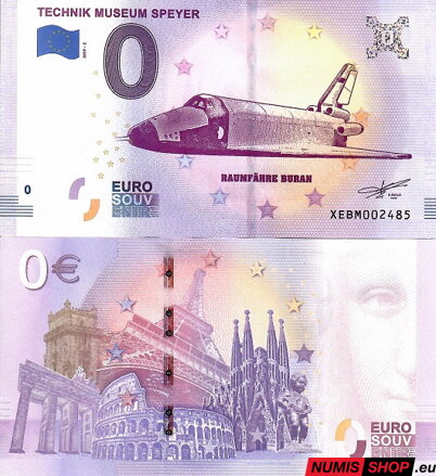 Nemecko - 0 euro souvenir - Technik Museum Speyer - Raumfähre Buran