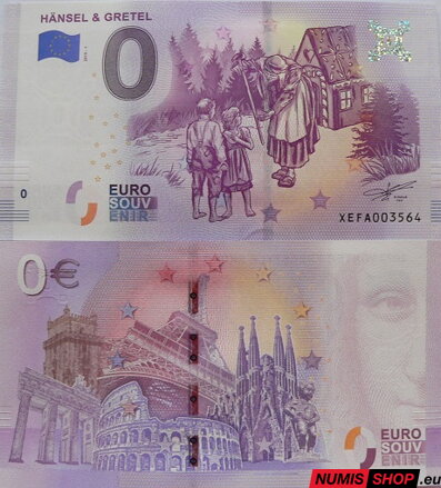 Nemecko - 0 euro souvenir - Hansel und Gretel