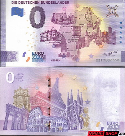 Nemecko - 0 euro souvenir - Die Deutschen Bundeslander - Hessen