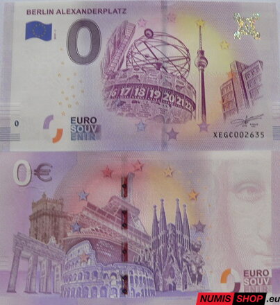 Nemecko - 0 euro souvenir - Berlin Alexanderplatz