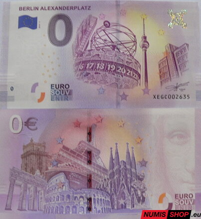 Nemecko - 0 euro souvenir - Berlin Alexanderplatz