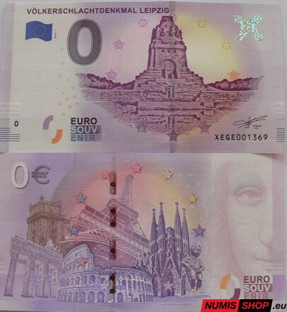 Nemecko - 0 euro souvenir - Volkerschlachtdenkmal Leipzig