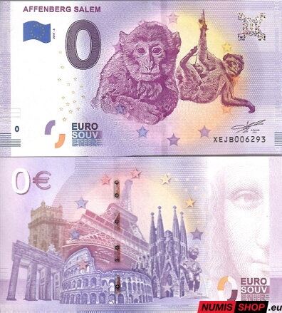 Nemecko - 0 euro souvenir - Affenberg Salem
