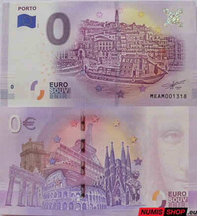 Portugalsko - 0 euro souvenir - Porto