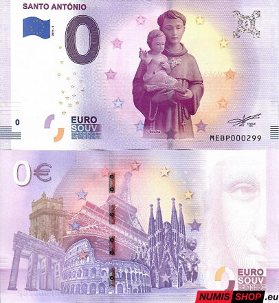 Portugalsko - 0 euro souvenir - Santo António