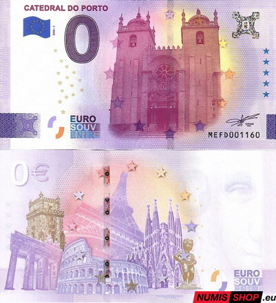 Portugalsko - 0 euro souvenir - Catedral do Porto