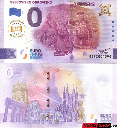 Slovensko - 0 euro souvenir - Sysľovisko Obrovisko 2025 - anniversary