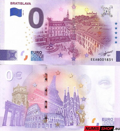 Slovensko - 0 euro souvenir - Bratislava - Hlavné námestie - 2026