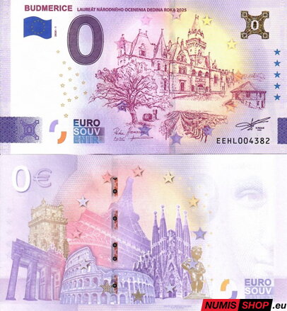 Slovensko - 0 euro souvenir - Budmerice - zlatá prítlač