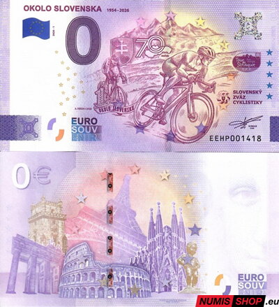 Slovensko - 0 euro souvenir - Okolo Slovenska