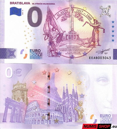 Slovensko - 0 euro souvenir - Bratislava - Slavín