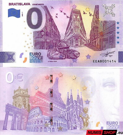 Slovensko - 0 euro souvenir - Bratislava - Staré Mesto - Čumil