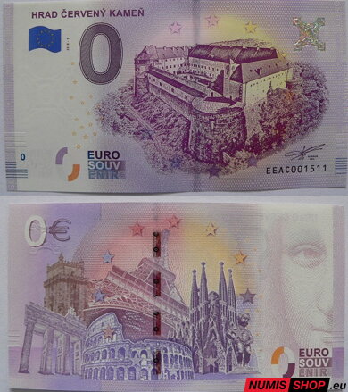 Slovensko - 0 euro souvenir - Hrad Červený kameň