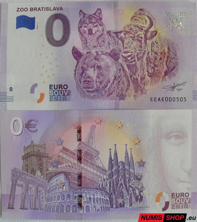 Slovensko - 0 euro souvenir - ZOO Bratislava - ČÍSLA