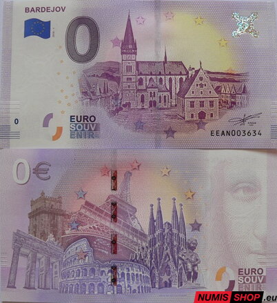 Slovensko - 0 euro souvenir - Bardejov