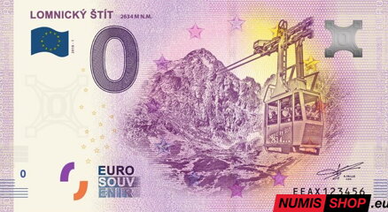 Slovensko - 0 euro souvenir - Lomnický štít