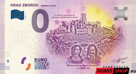 Slovensko - 0 euro souvenir - Hrad Zborov