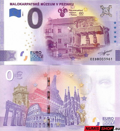 Slovensko - 0 euro souvenir - Malokarpatské múzeum Pezinok