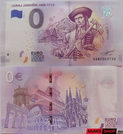 Slovensko - 0 euro souvenir - Juraj Jánošík